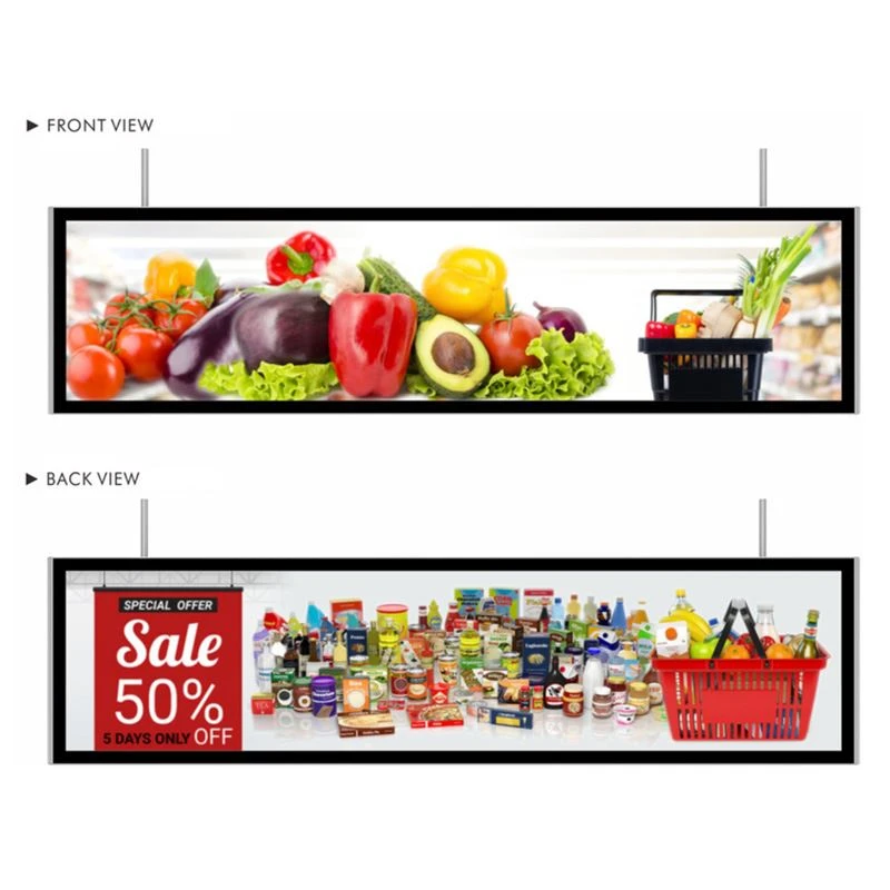 49" Ultra-Acran LCD ya Barre ya Nene – Bidimbu ya Dijital ya Etagere ya Kuluta Mbote